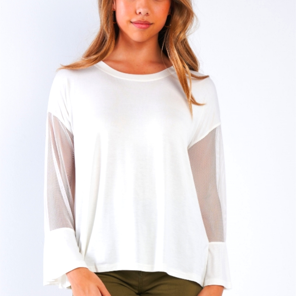 💞Long Mesh Sleeve Top